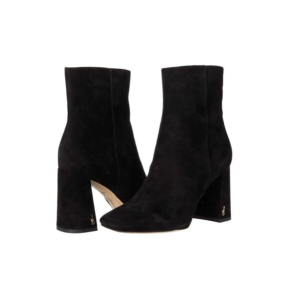 Sam Edelman Codie Ankle Boot Black Suede SZ 7.5M/UK 5/ EUR 38 NIB Goth Winter - Picture 1 of 14